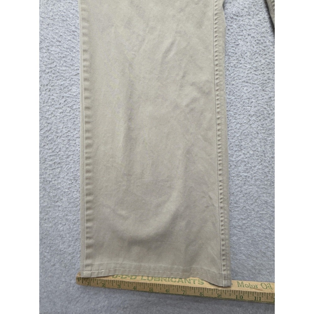 J.Crew Pants Mens 34x30 Beige Bootcut Chino Regular Fit Casual Vtg - Picture 6 of 16